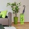 Metal Cactus Umbrella Stand Green Square Umbrella Holder with Cutout Design, Decorative Entryway Storage for Home & Office